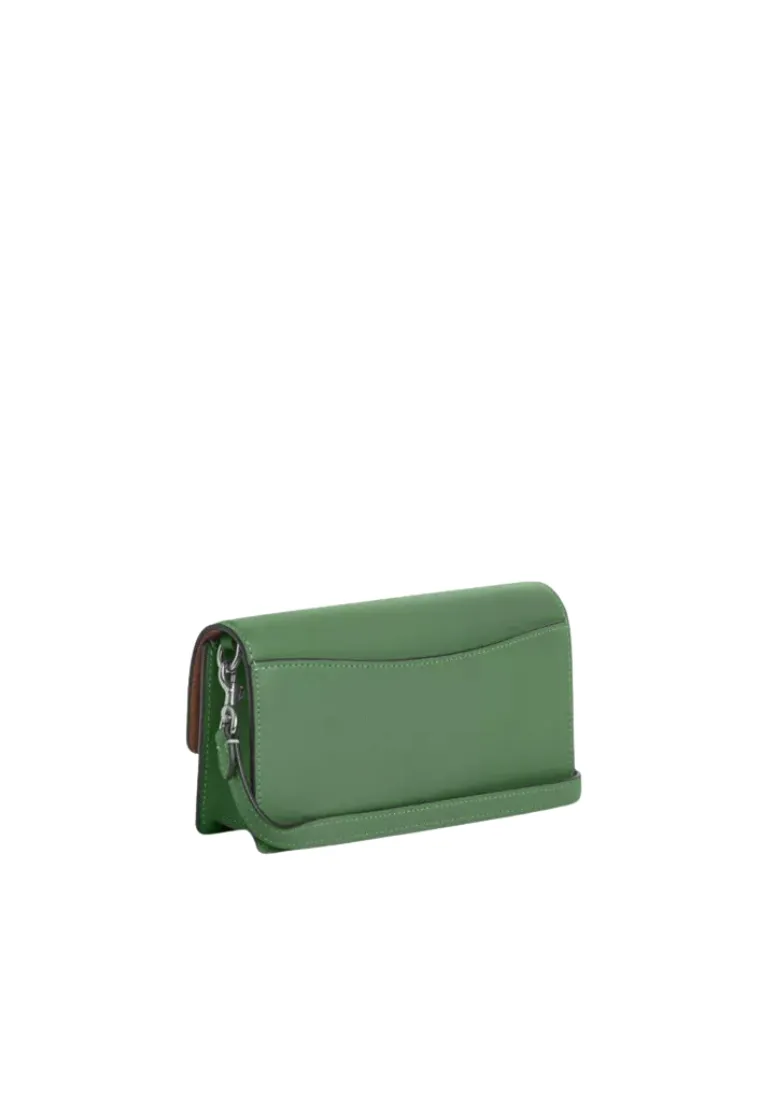 ( AS IS ) Coach Eliza Small Flap Crossbody Bag In Soft Green CP045