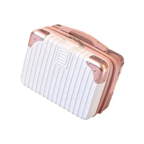 14-Inches Mini Cosmetic Case Travel Suitcase DA-1 Pink And White