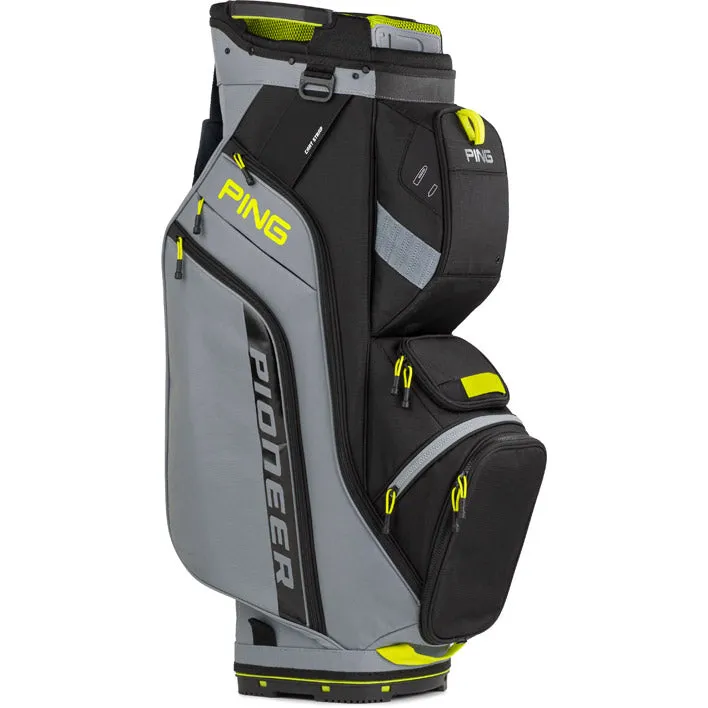 2024 PING Pioneer Golf Bag - Iron/Black/Neon Yellow