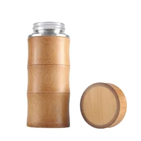 450ml Bamboo Glass Thermal Bottle