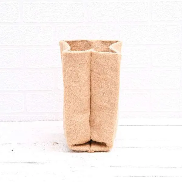 8.5 inch (22 cm) Eco Friendly Jute Grow Bag (Brown) (set of 2)