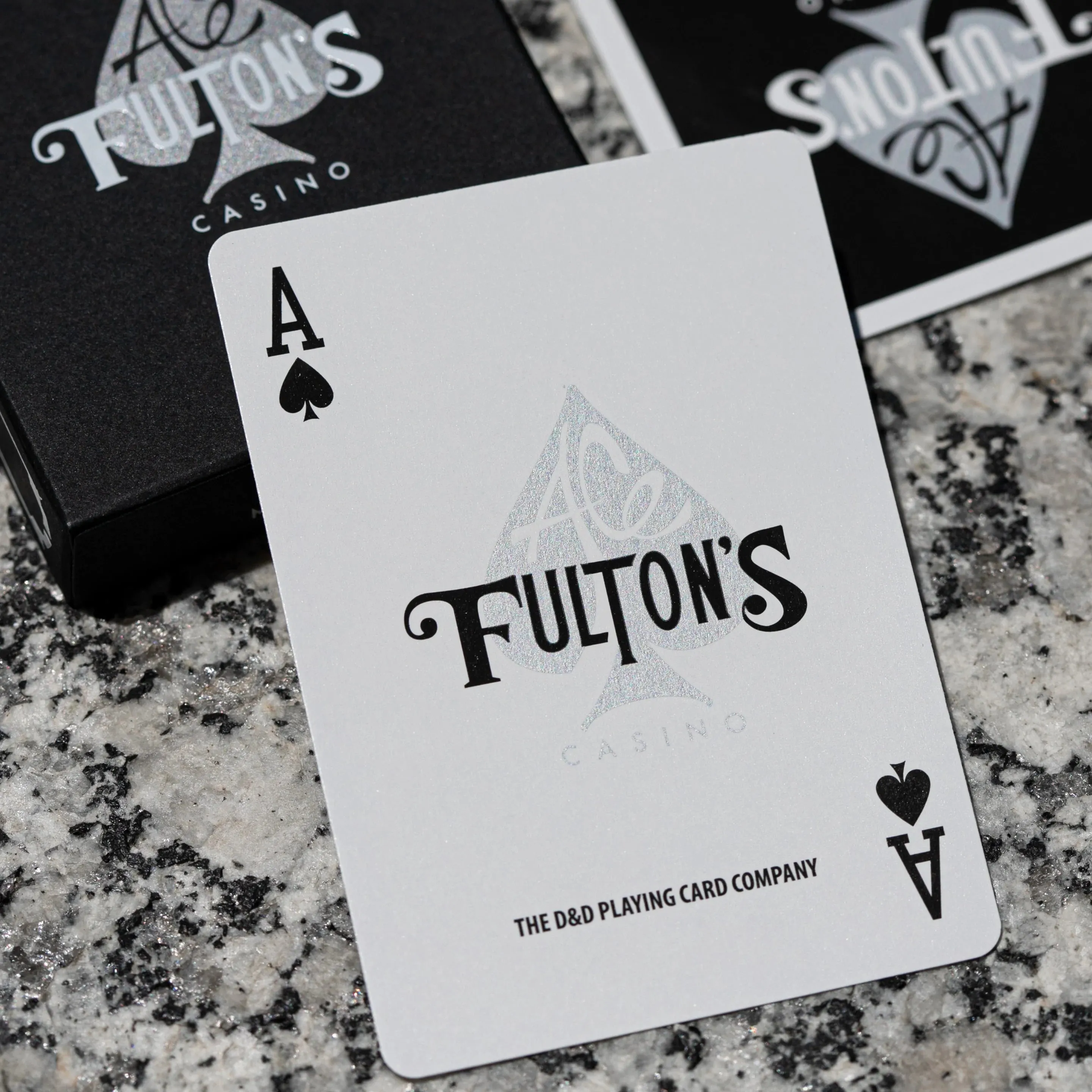 Ace Fulton's 10 Year Anniversary Playing Cards Vintage Back Midnight Fuel