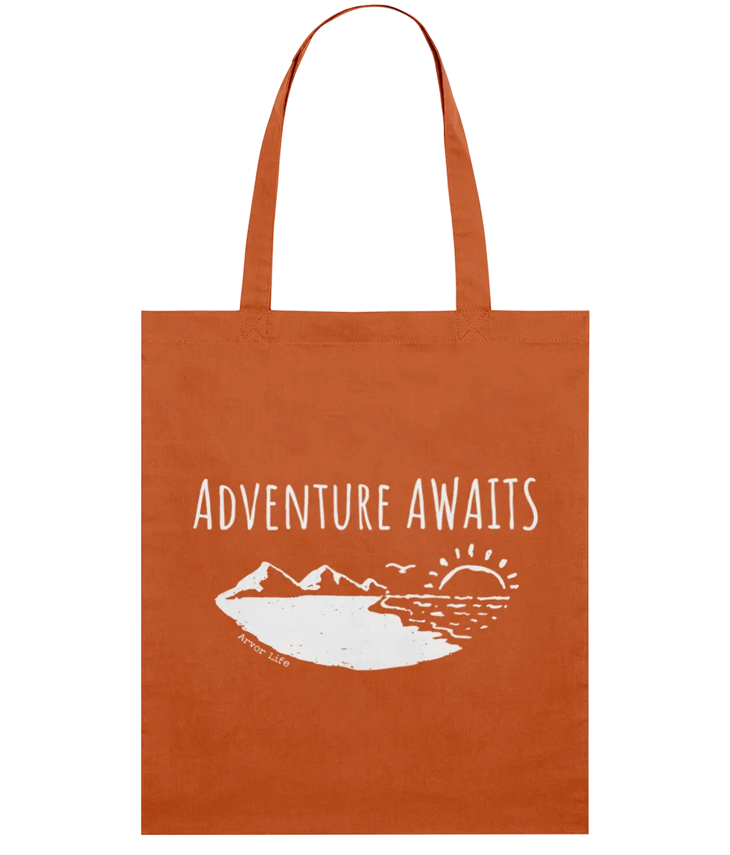 Adventure Awaits Organic Cotton Tote Bag