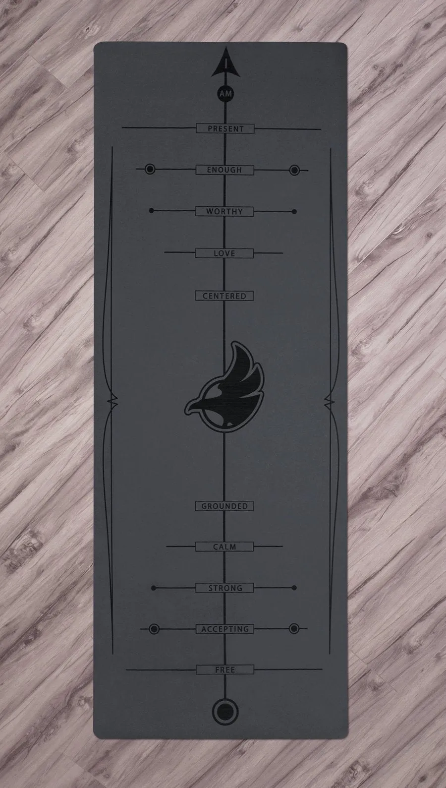 Affirmation Fitness/Yoga Mat - Black