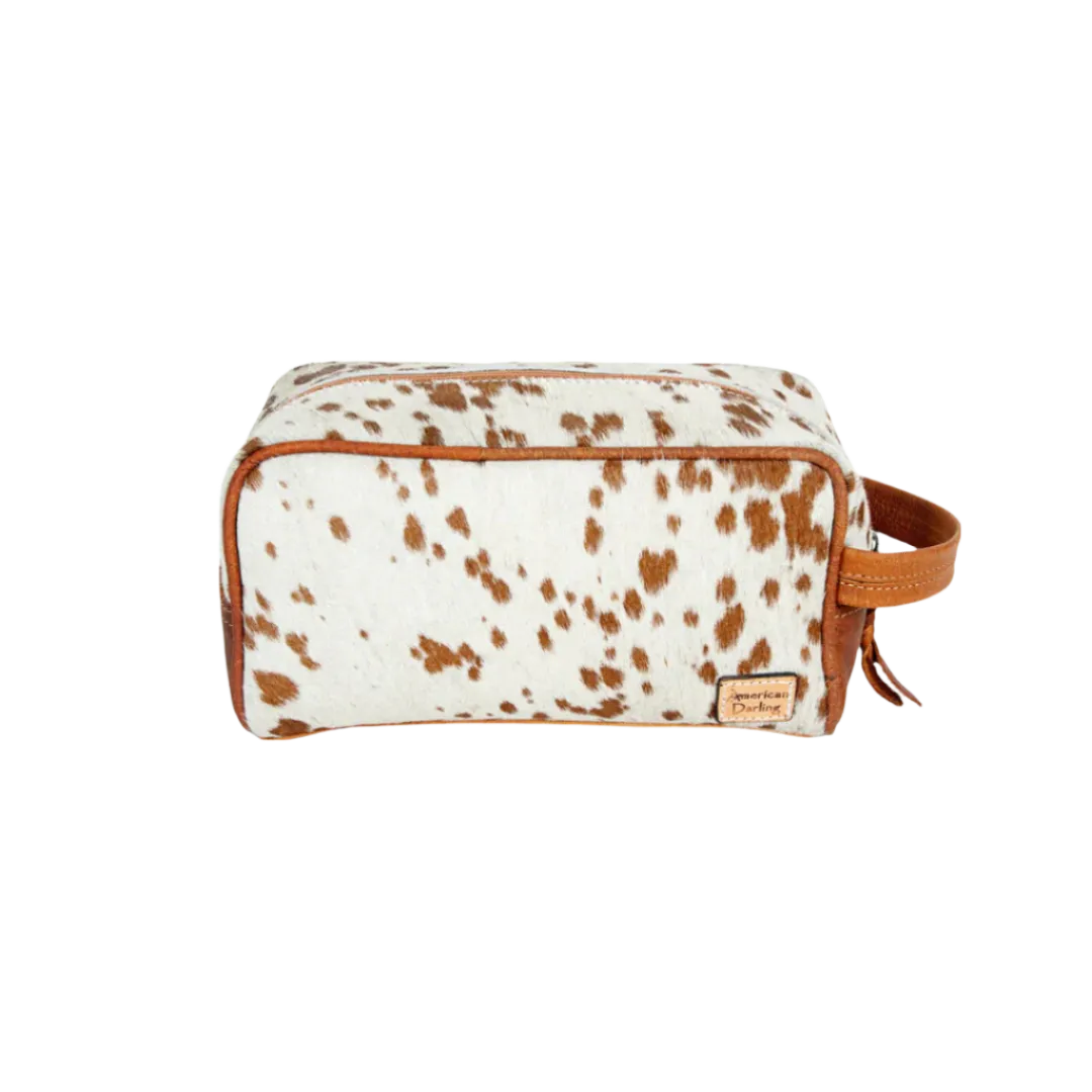 American Darling Women's Cowhide Toiletry Bag