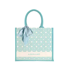 Annas Series - Sky Blue Jute Bags