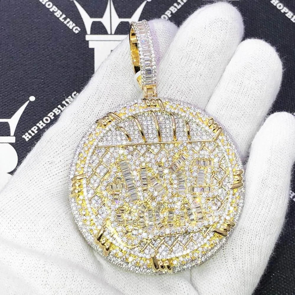 Anti Social Baguette VVS CZ Hip Hop Iced Out Pendant