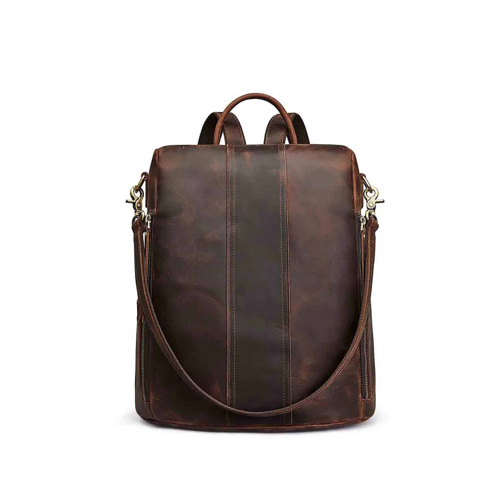 Anti-Theft Vintage Leather Backpack