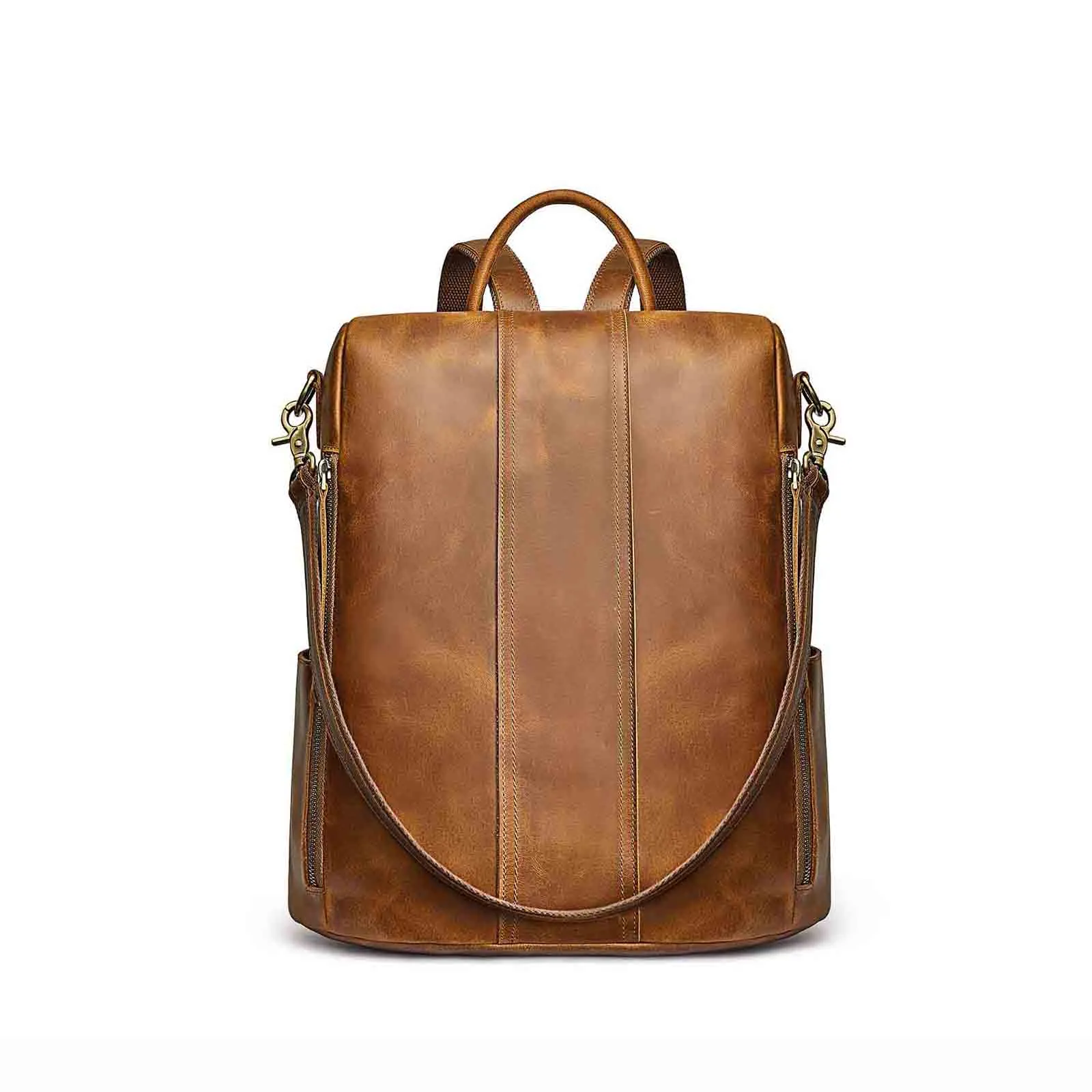 Anti-Theft Vintage Leather Backpack