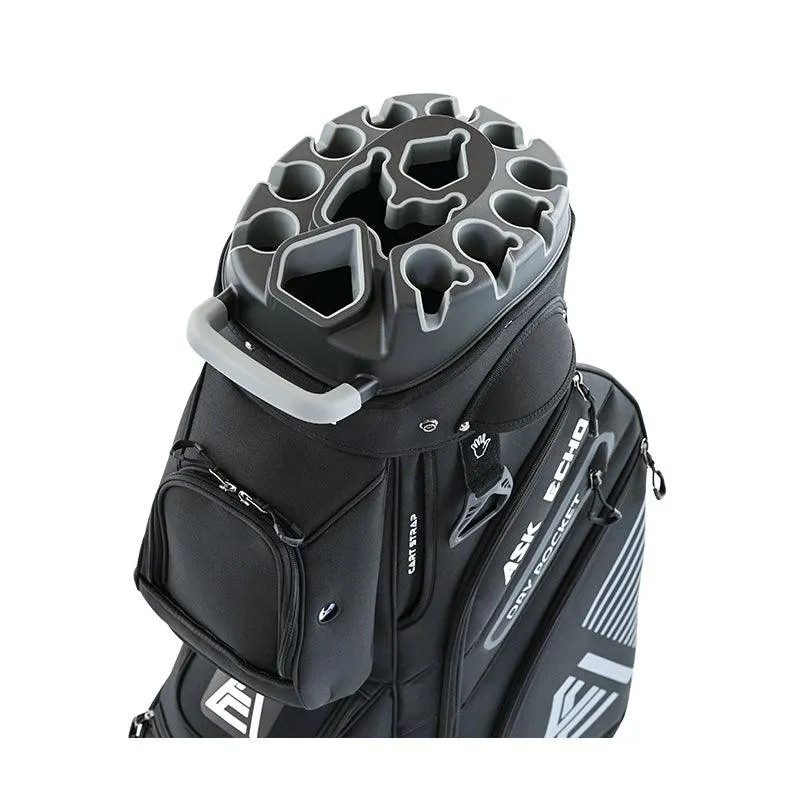 Ask Echo 2024 T-LOCK 14 Way Organizer Dividers Golf Soundless Cart Bag / Black