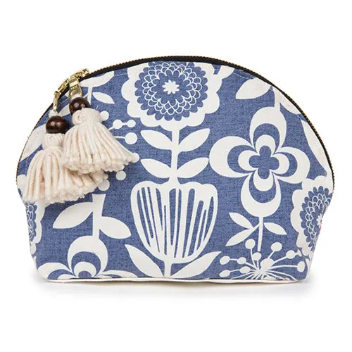 Atomic Floral Tassel Cosmetic Indigo