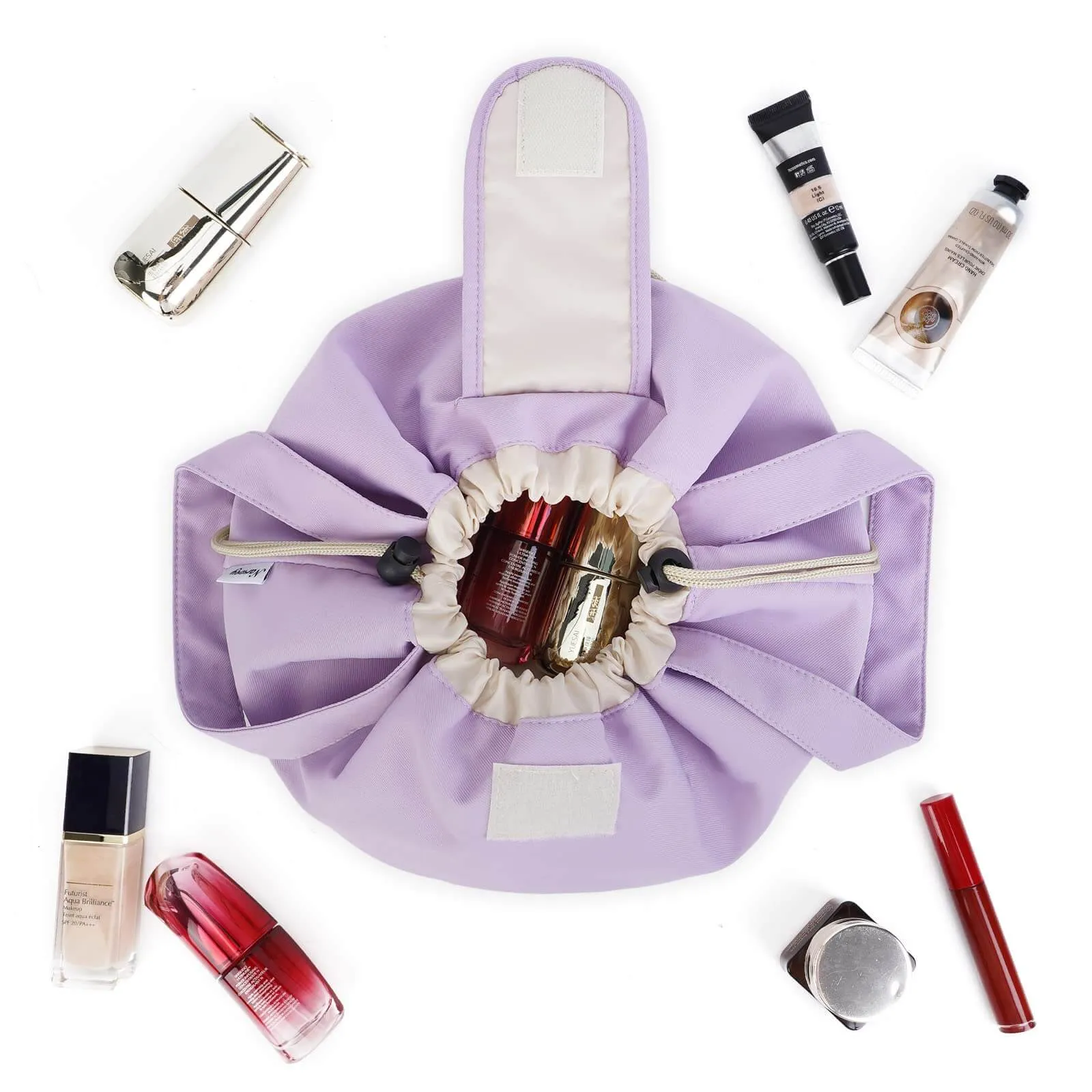 Barrel Drawstring Toiletry Makeup Bag