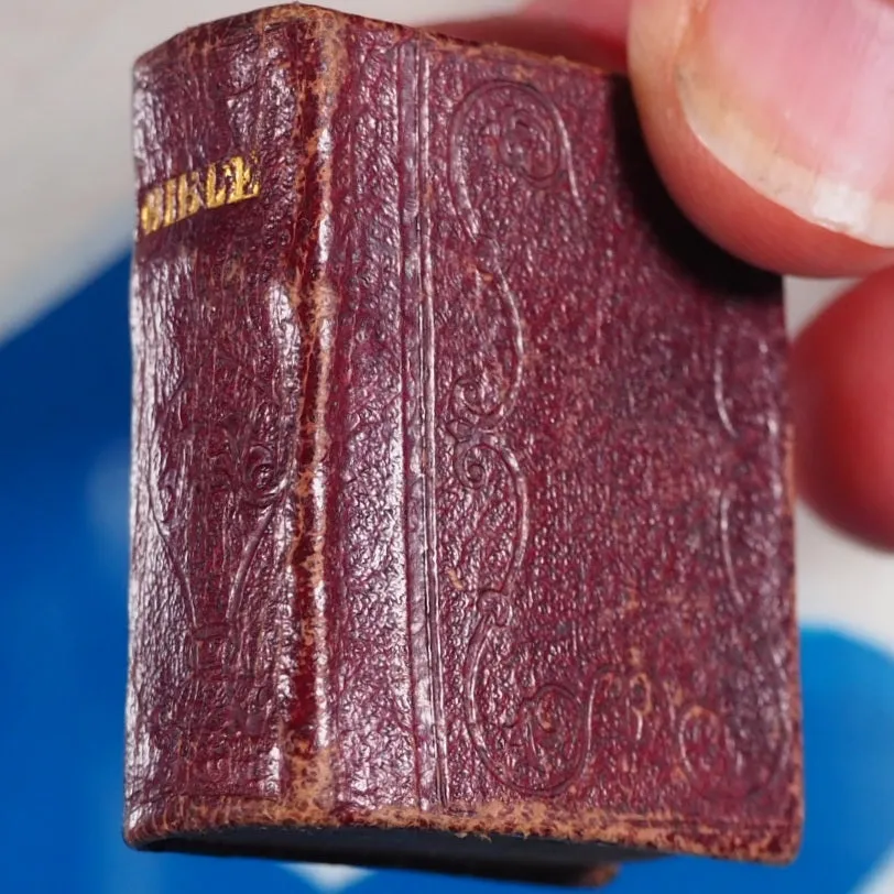 Bible in Miniature or a Concise History of both Testaments. >>MINIATURE BOOK/THUMB BIBLE<< Publication Date: 1845 Condition: Very Good