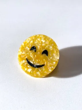 Big Smiley Hair Claw Clip