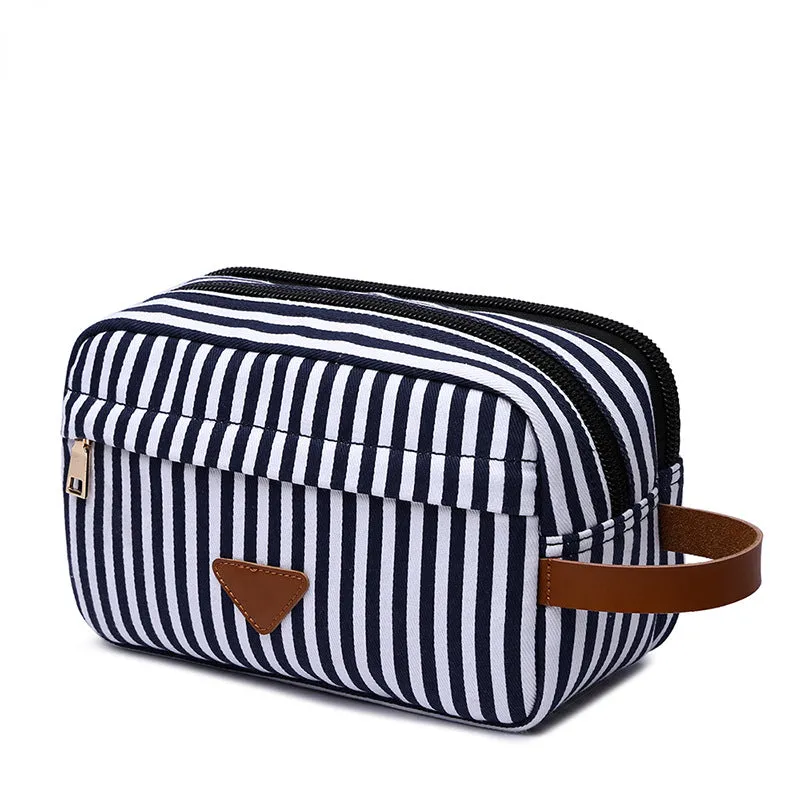 Blue Stiped Cosmetics Storage Bag 7887