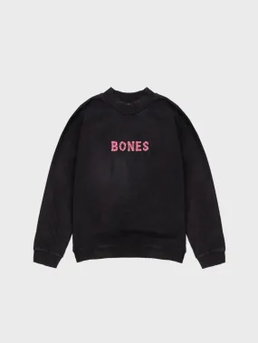 Bones Motel High Crew - Washed Black