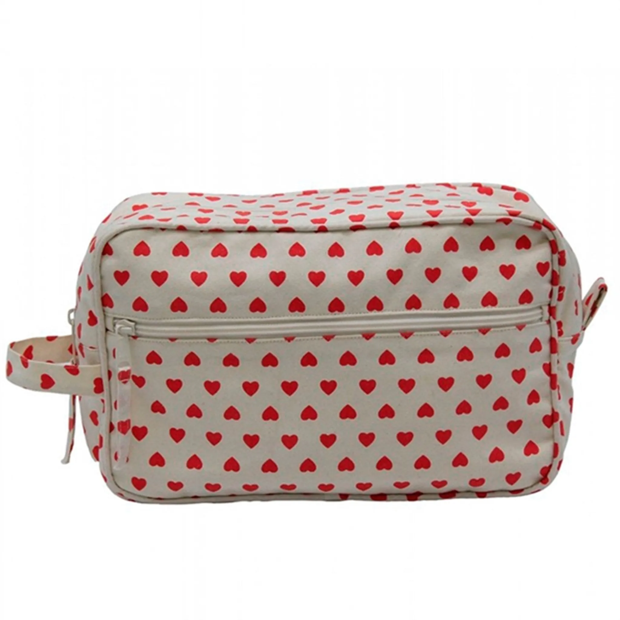 BONTON Red Canvas Toiletry Bag