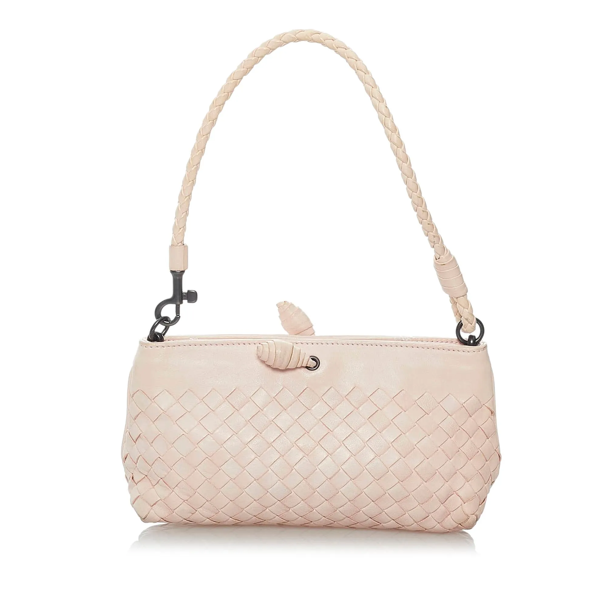 Bottega Veneta Intrecciato Leather Baguette (SHG-30241)