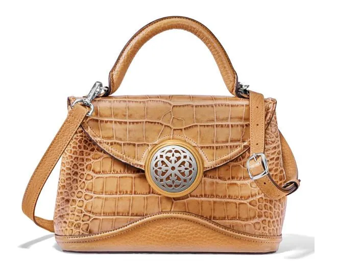 Brighton Klara Leather Handbag Satchel in Toast H37664