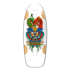 Bull Dog Designs Dragon  WHITE FORMICA 33"x 11.875"x WB 18.5" Skateboard Deck