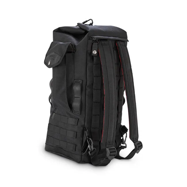 Burly Voyager Sissy Bar Backpack Black Cordura