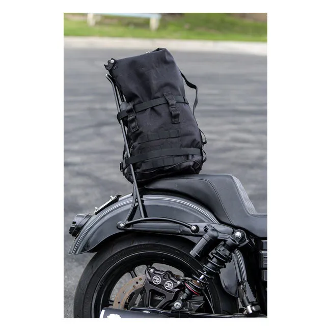 Burly Voyager Sissy Bar Backpack Black Cordura