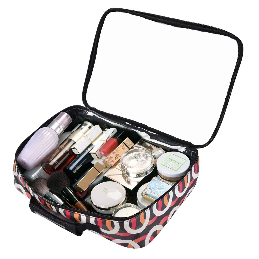 Byootique Makeup Bag Travel Cosmetic Clear Bag 420D 14x10x3"