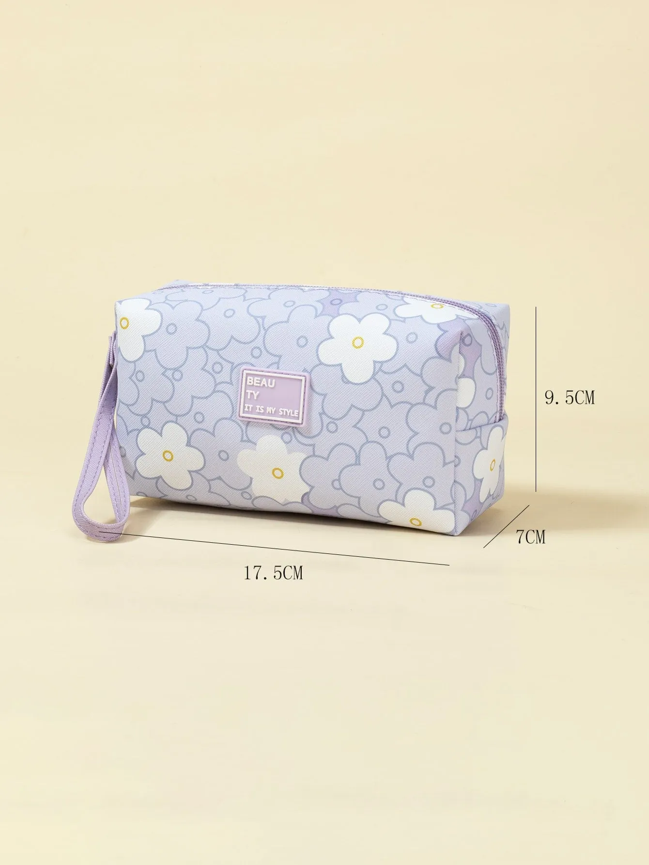 Cartoon Flower Makeup Bag Violet Makeup Bag Cosmetic Organizer Toiletries Bag