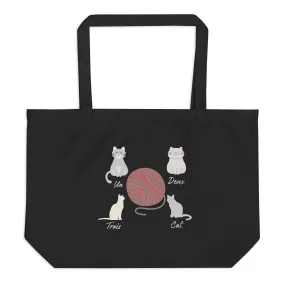 Cats, Large organic tote bag