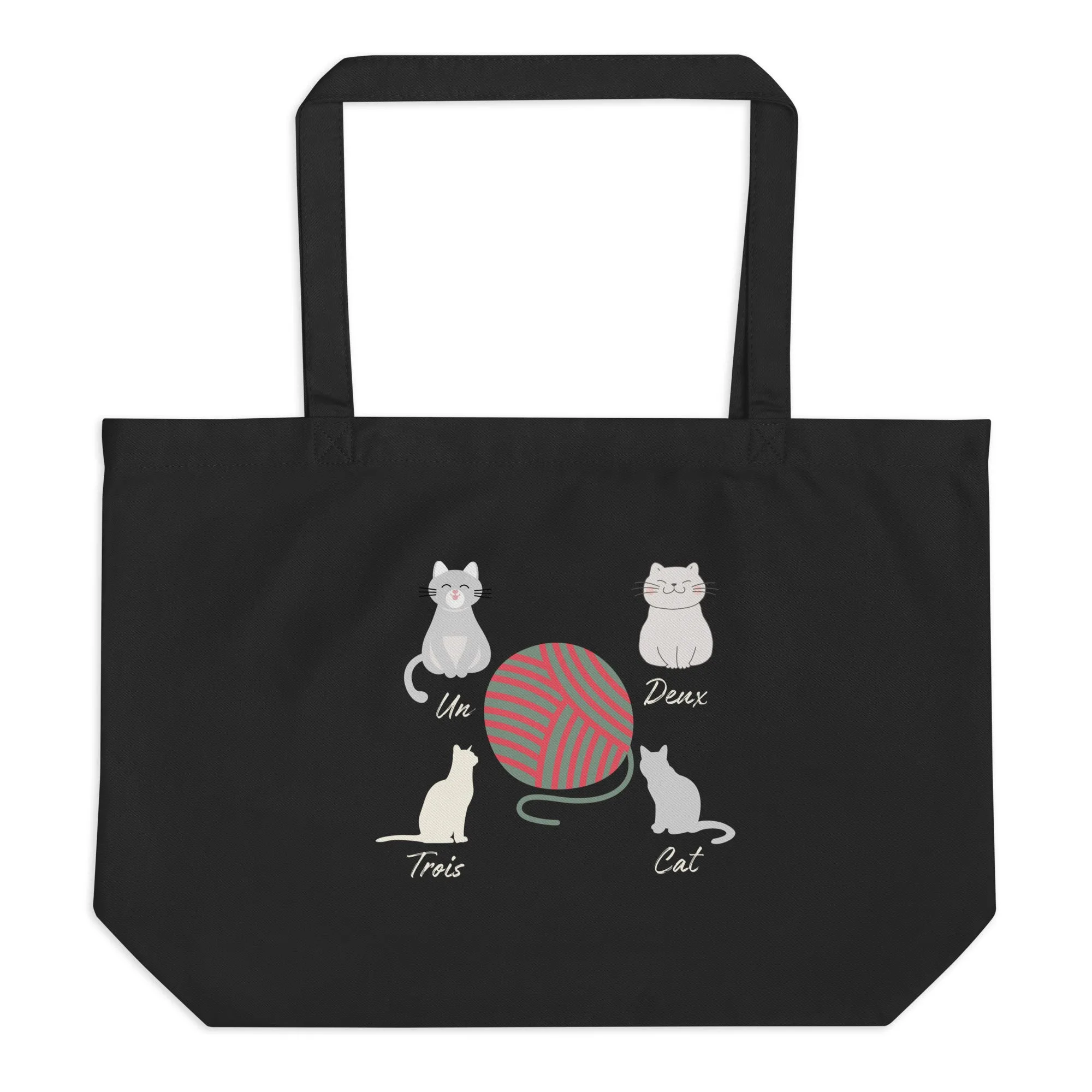 Cats, Large organic tote bag