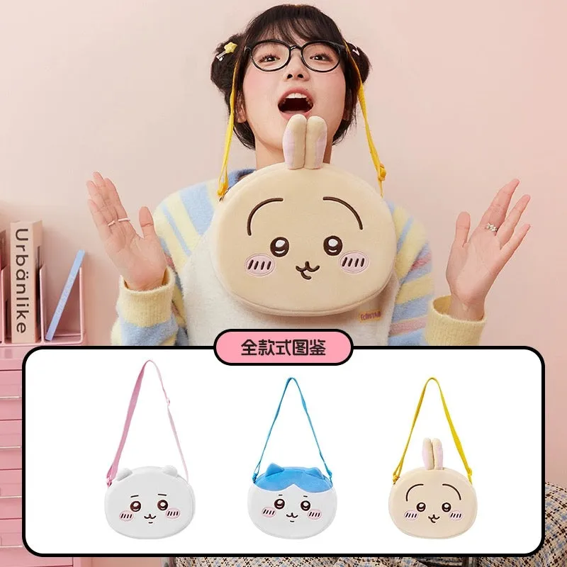 ChiiKawa X Miniso | ChiiKawa Hachiware Usagi Big Head Shoulder Bag - Kawaii items Room Decoration