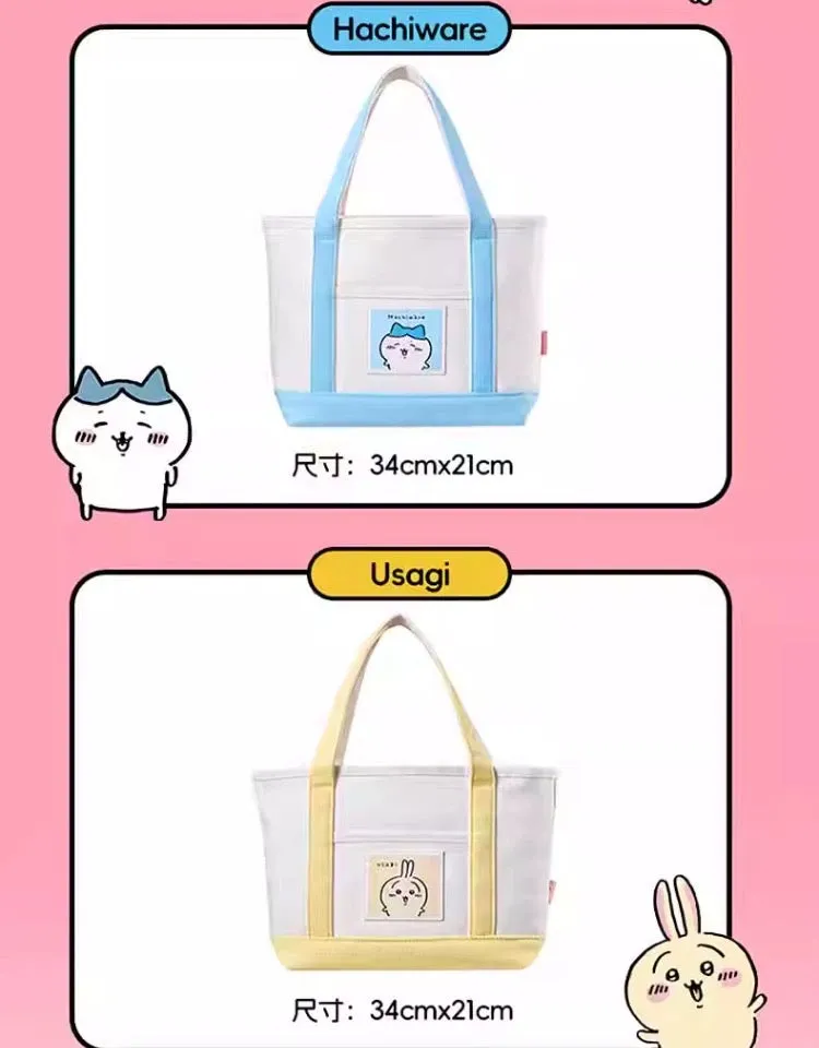 ChiiKawa X Miniso | ChiiKawa Hachiware Usagi Tote Bag - Kawaii items Room Decoration