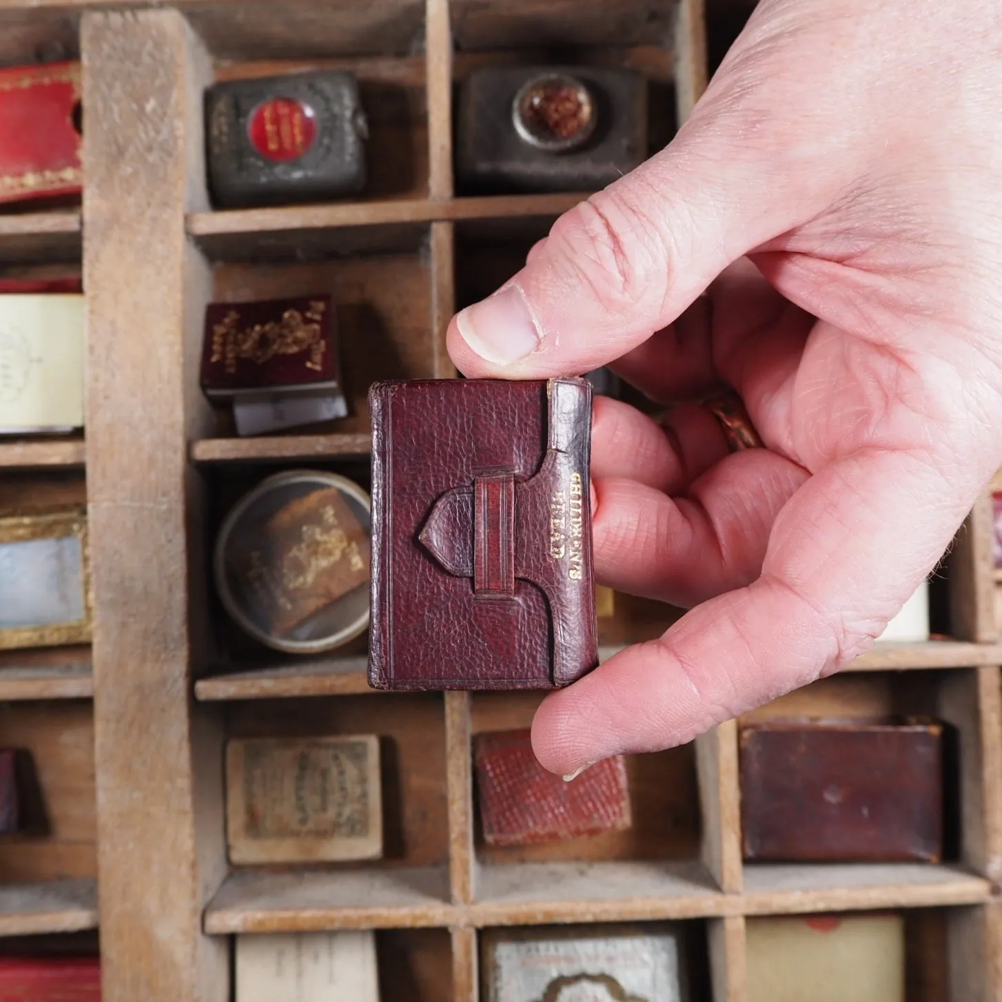 Children's Bread. Or Daily Texts for the Young. >>SCARCE CHILDRENS MINIATURE BOOK IN WALLET STYLE BINDING<< Publication Date: 1858 CONDITION: VERY GOOD