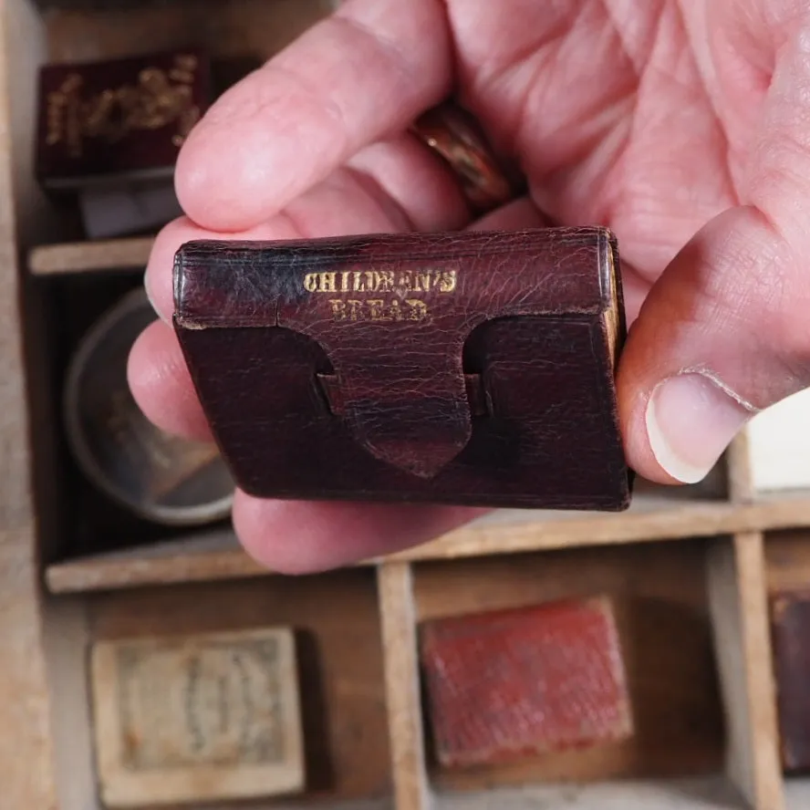 Children's Bread. Or Daily Texts for the Young. >>SCARCE CHILDRENS MINIATURE BOOK IN WALLET STYLE BINDING<< Publication Date: 1858 CONDITION: VERY GOOD