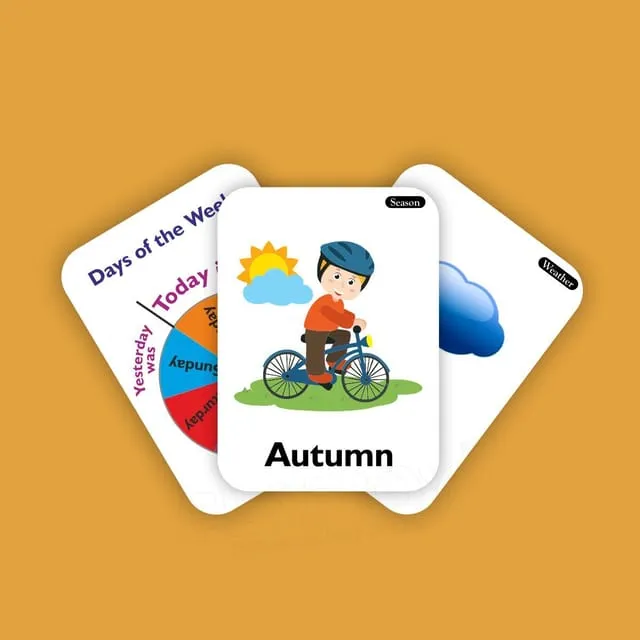 Clapjoy Seasons Flash Card For Kids Of Age 2 Years And Above