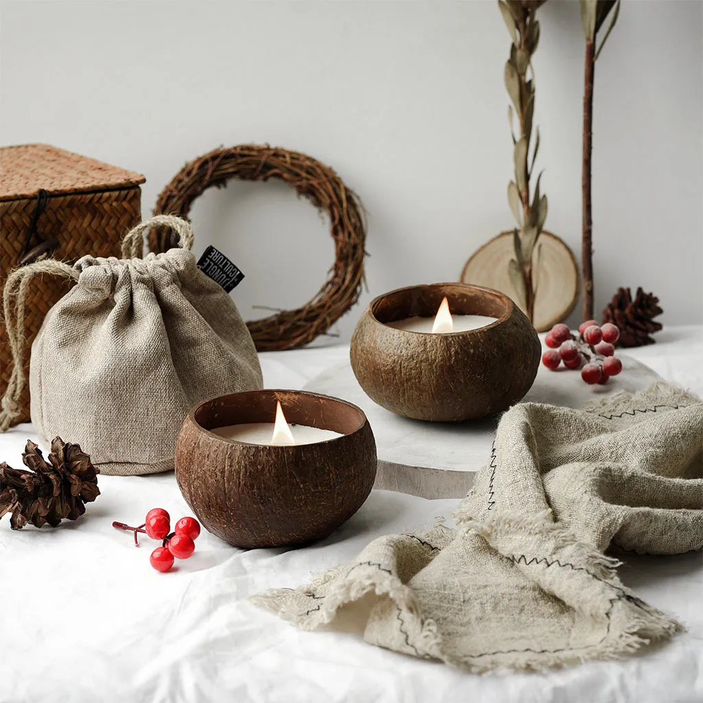 Coconut Shell Candle - Toasted Coconut Scent