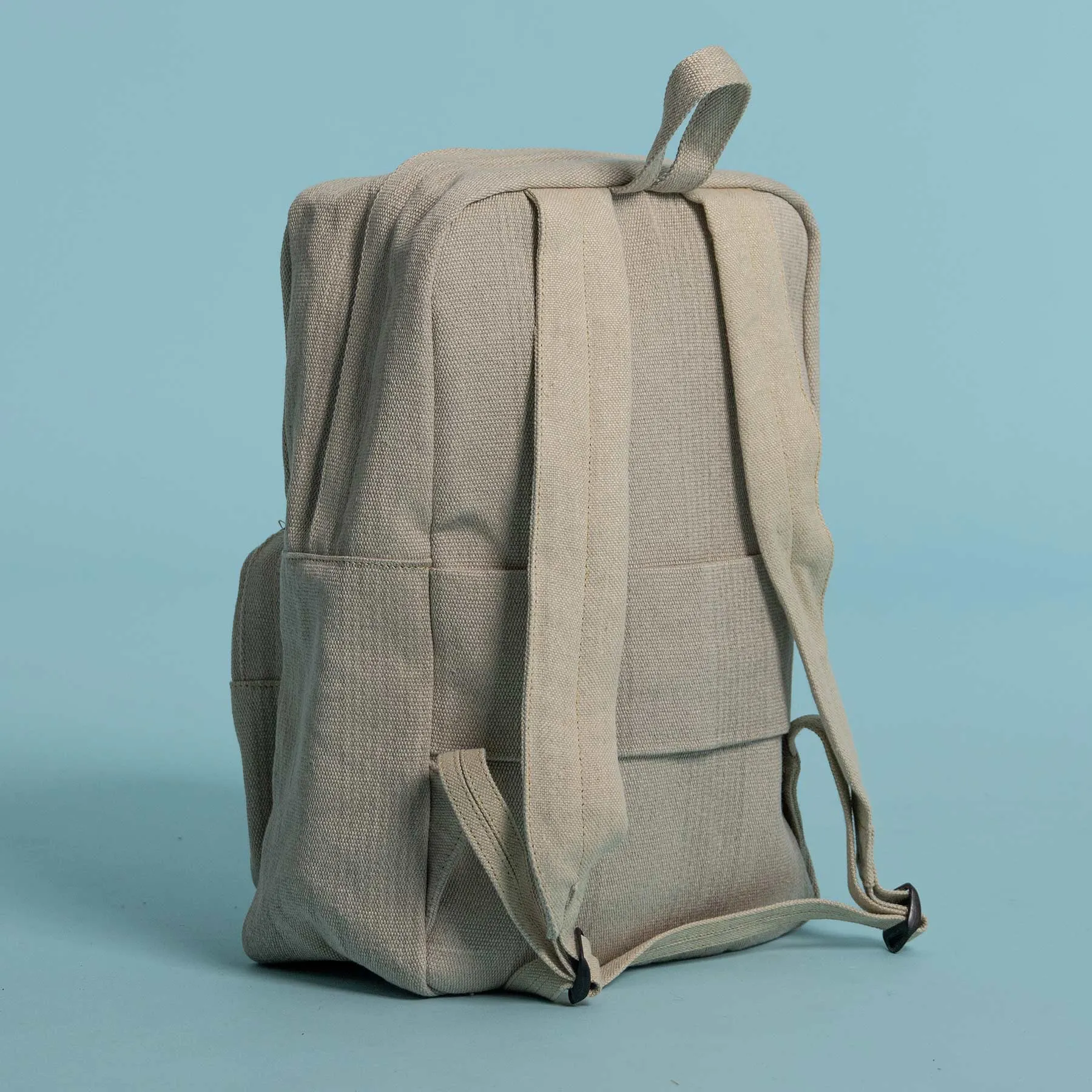 CONNECTICUT Deluxe Organic Hemp Backpack With Luggage Handle Pocket Sleeve (17x11x6)