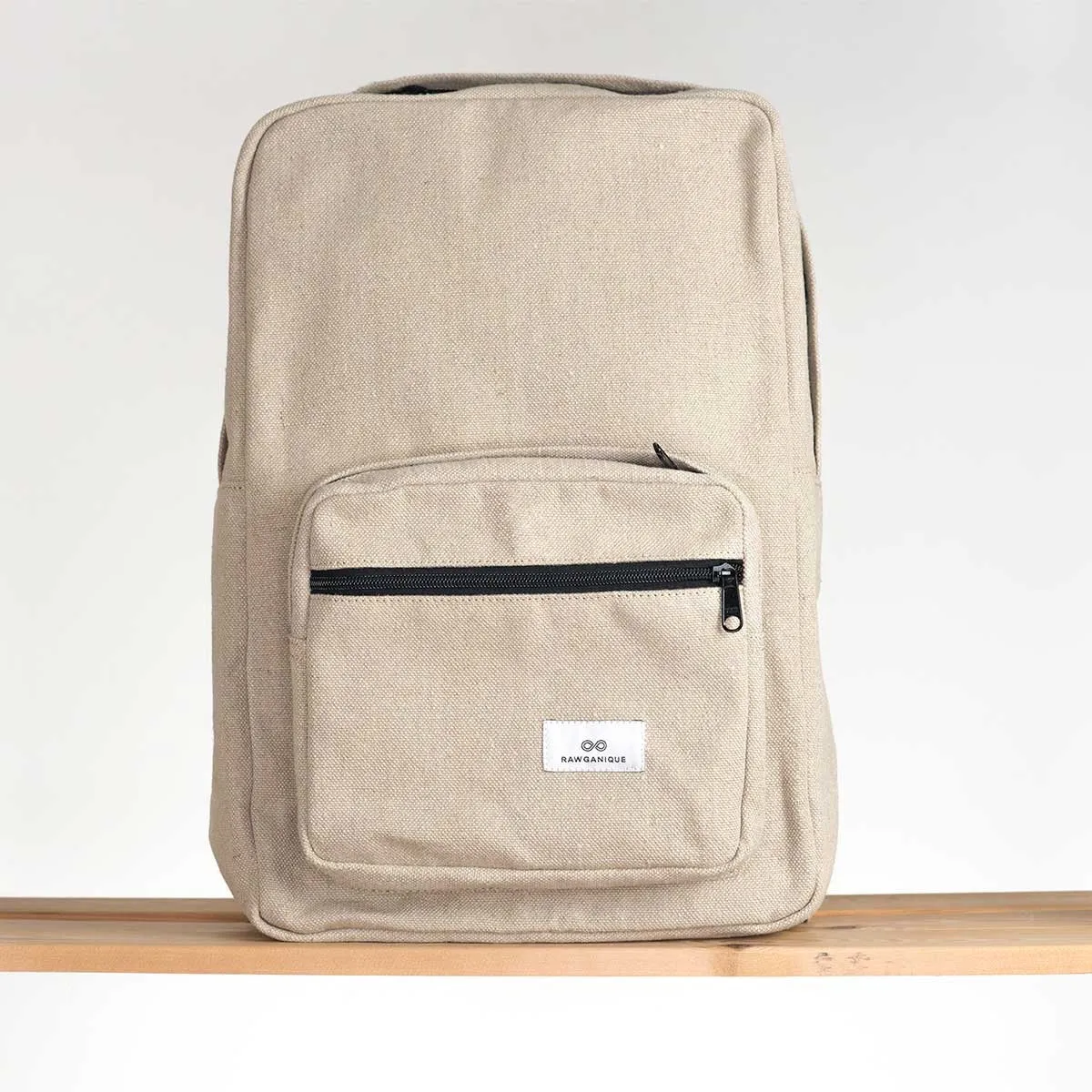 CONNECTICUT Deluxe Organic Hemp Backpack With Luggage Handle Pocket Sleeve (17x11x6)