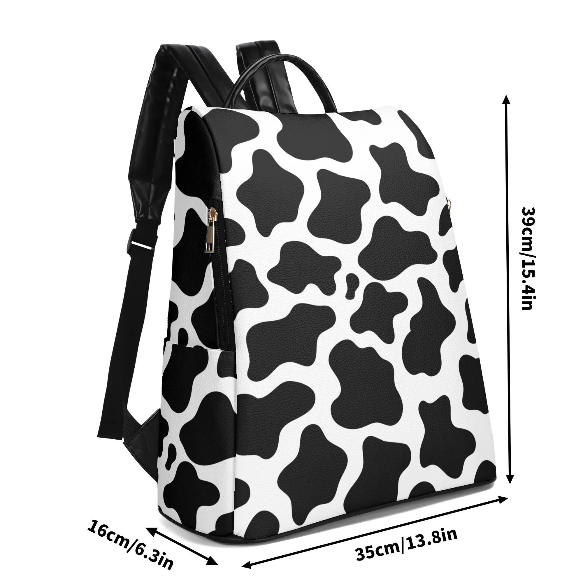 Cow Print Bag Cow Pattern Travel Bag New Travel PU Daypack Anti-theft Backpack