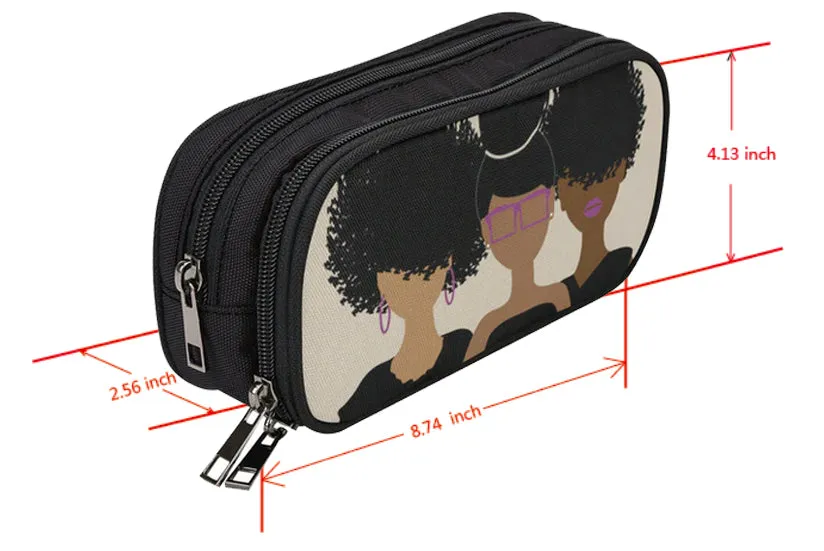 Curly Girl Trio Cosmetic/Toiletry/Pencil Bag