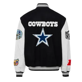 DALLAS COWBOYS WOOL & LEATHER VARSITY JACKET Black/White