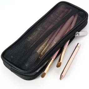 Darianrojas Makeup Brush Travel Case Cosmetic Toiletry Bag Organizer for Men Women Beauty Tools Mesh Dopp Kit Pouch Wash Storage Accessories