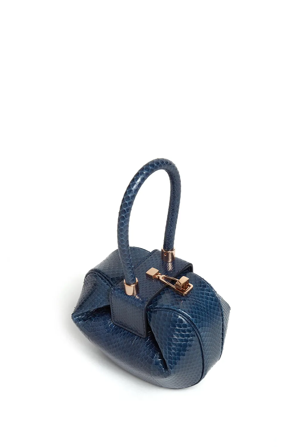 Demi Bag in Navy Snakeskin