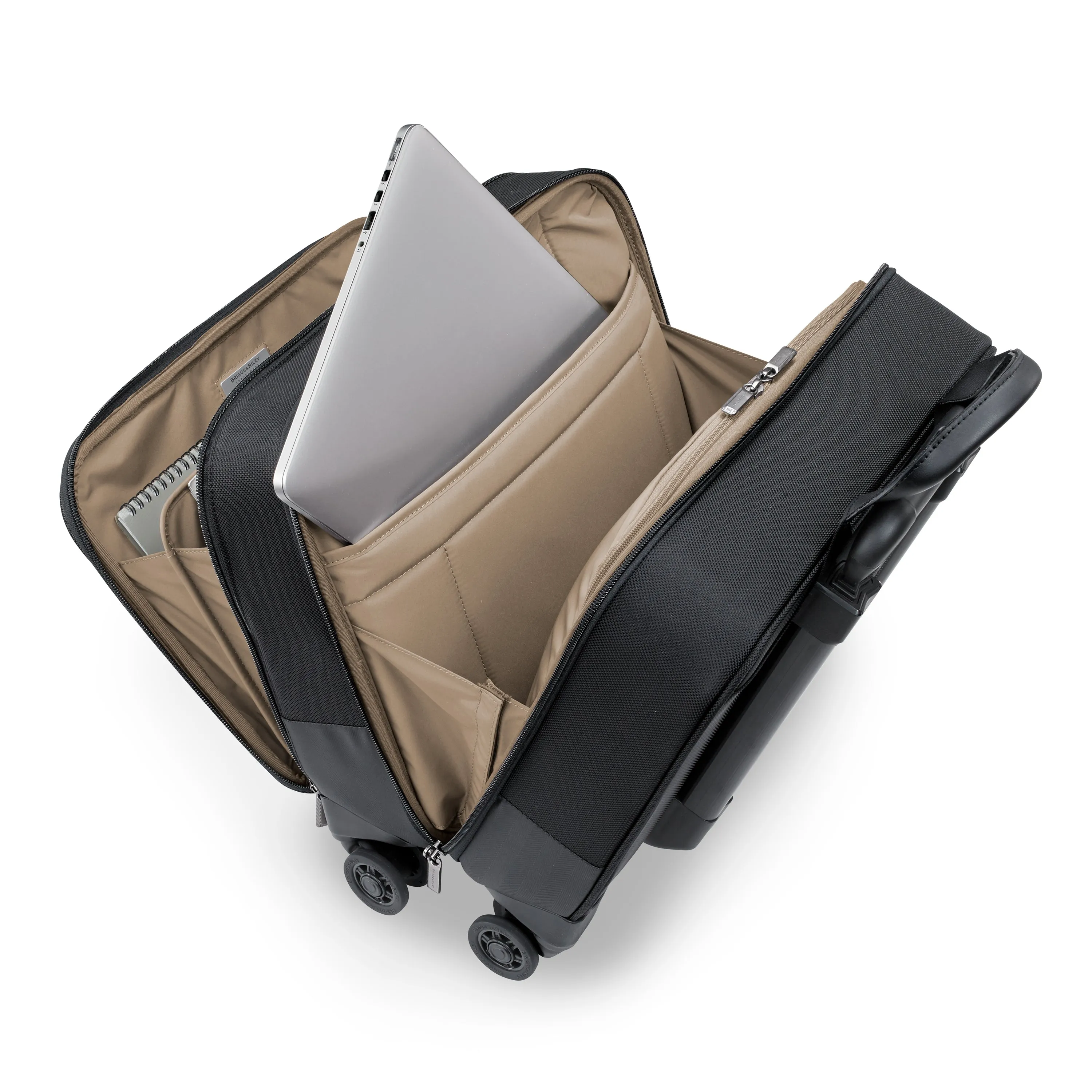 DISCONTINUED- Briggs & Riley @WORK Collection Softside Spinner Zippered Briefcase-  KR420SP