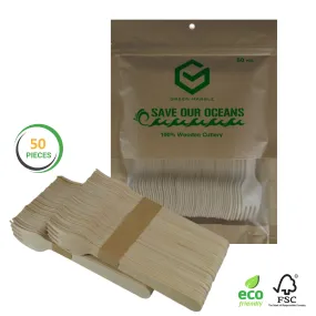 Disposable Wooden Fork - 50pc