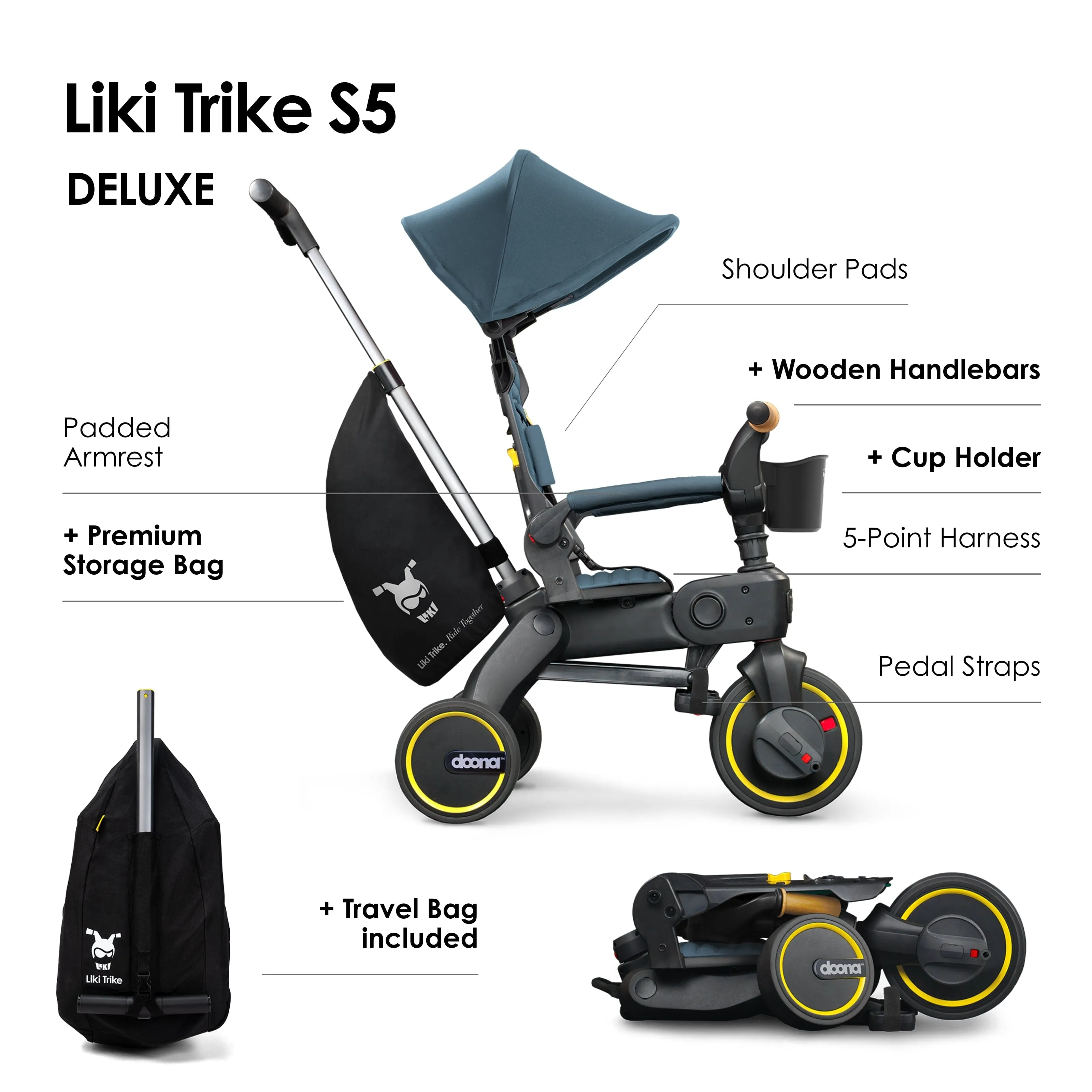 Doona™ Liki Trike S5 - Ocean Blue Deluxe