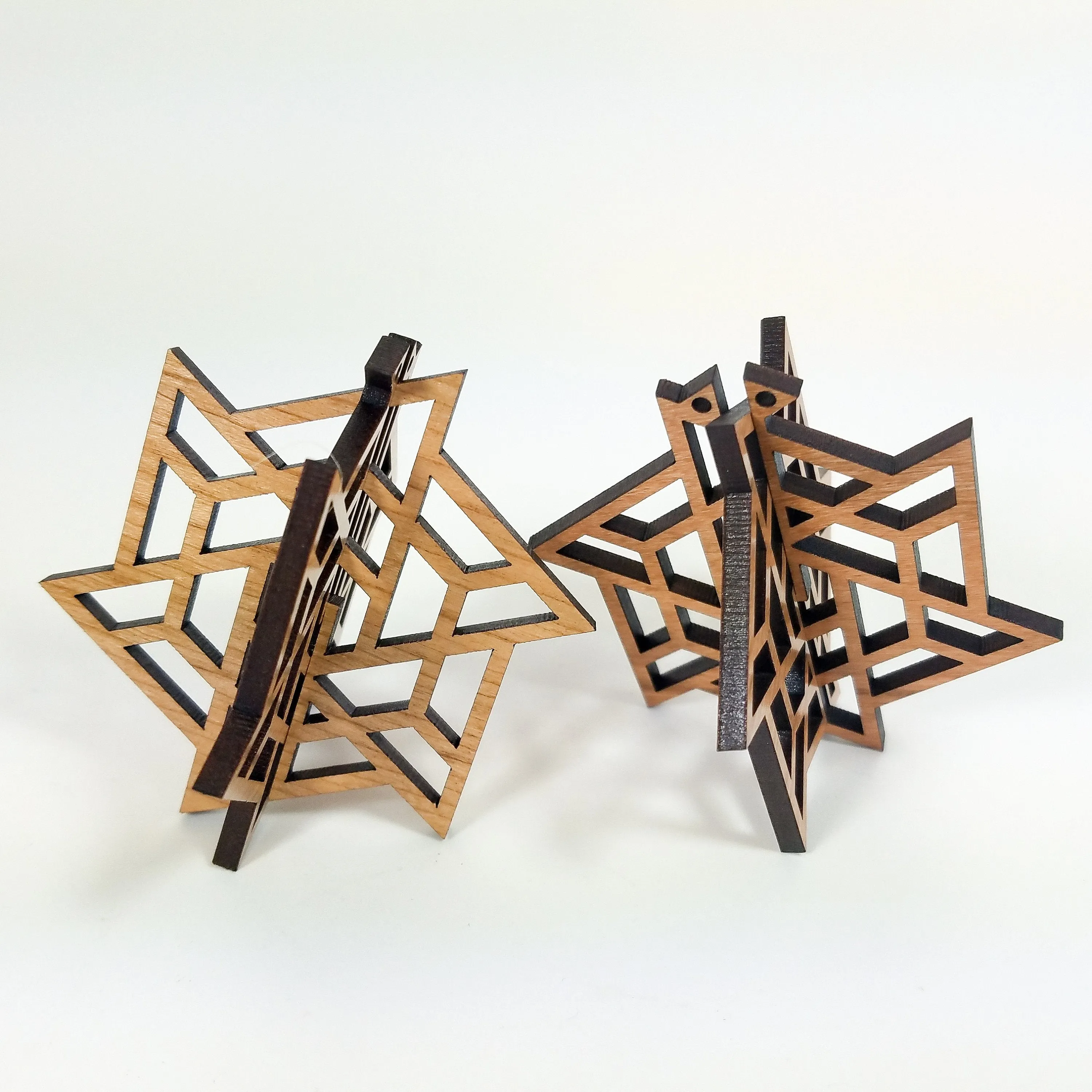 Eco-Friendly Laser-Cut Wood Christmas Ornaments