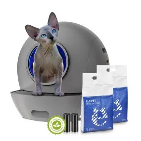 Els Pet Sci-Fi Spaceship Litter Box Eco-Friendly Clean Bundle