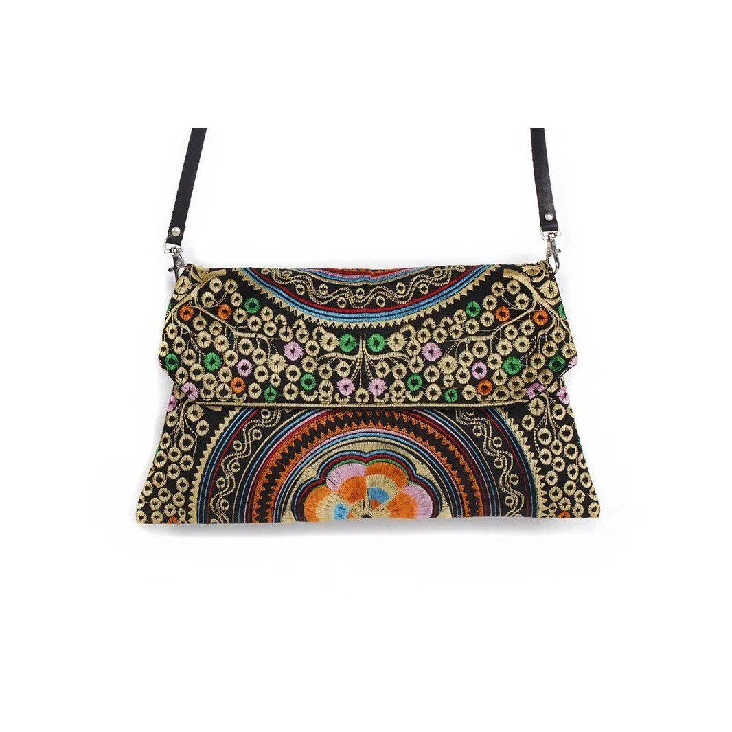 Embroidered Convertible Clutch | Crossbody Bag - Thailand