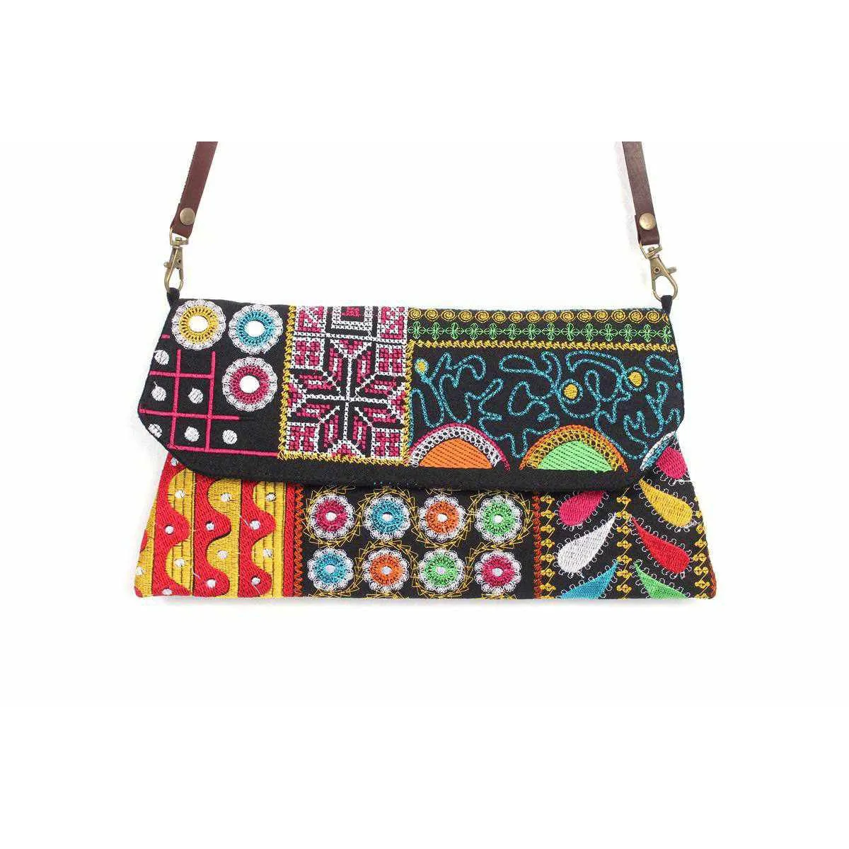 Embroidered Convertible Clutch | Crossbody Bag - Thailand